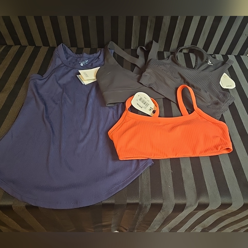 4pc Mixed Lot Size XS Fits 0-2 Carve Designs Tank Top & prAna Sports Bras